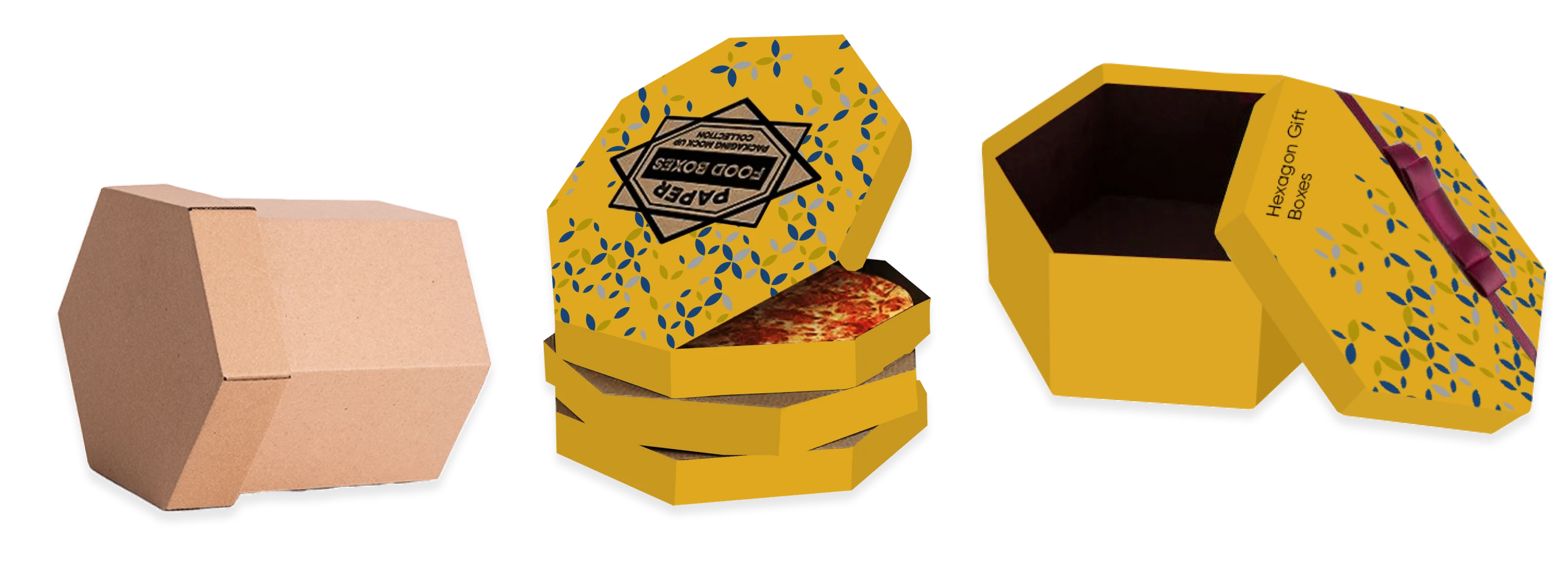 Custom Hexagon Boxes Hero Banner